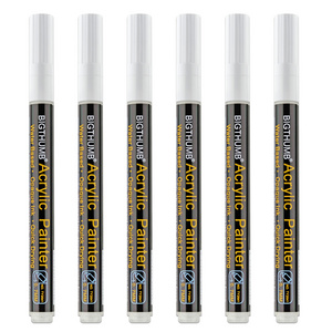 Acrylic Paint White Marker for Rock Painting, Stone, Ceramic, Glass, Wood, Tire, Fabric, Metal, Canvas White Paint Pen,