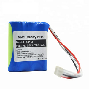 3.6V 2000mAh NiMH Replacement Battery BP-55 BP55 TOP-5500 TOP5500 Syringe Pump Battery Medical rechargeable battery