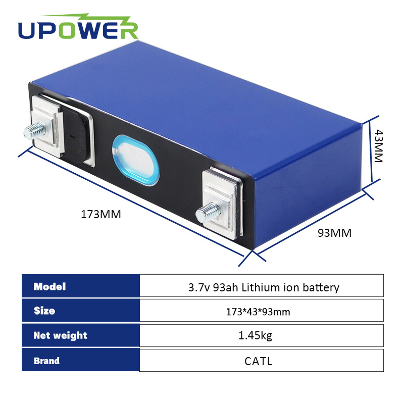 Grade A CATL 3.7v 93ah 96ah Li-ion Prismatic Battery Cells Rechargeable Lithium Ion Batteries For 12V 24V 48V E-bike Scooter