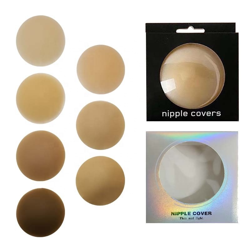 Breast Pasties Thin Breathable Silicone Nipple Cover For Plus Size Women Reusable Circle Big Nipple-Cover Pads