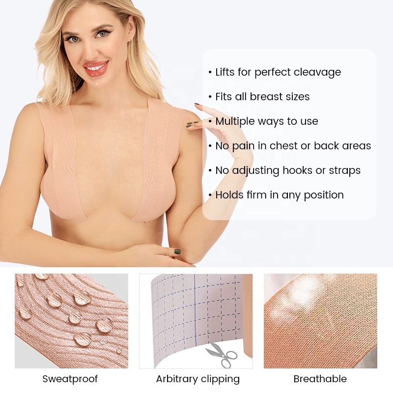 Lift Nipple Covers Women Breast Lift up Invisible Bra Boobs Tape Gel Fabric Disposable Nipple Pasties Sensitive Skin Test Pads