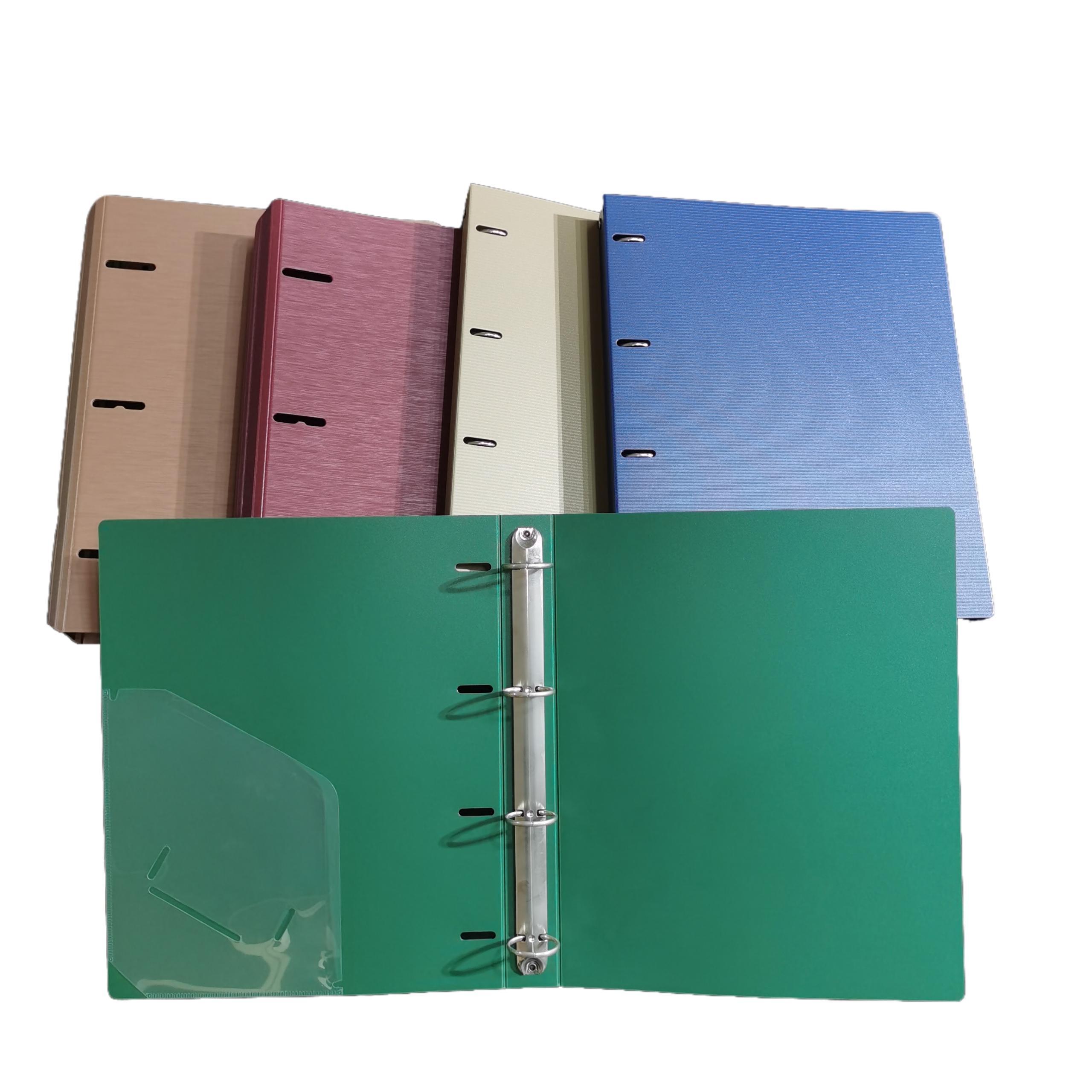 Custom PP Plastic Office Supplies Arch File Business Folders 4 Holes File Folders Loose Leaf 3 Ring Binders