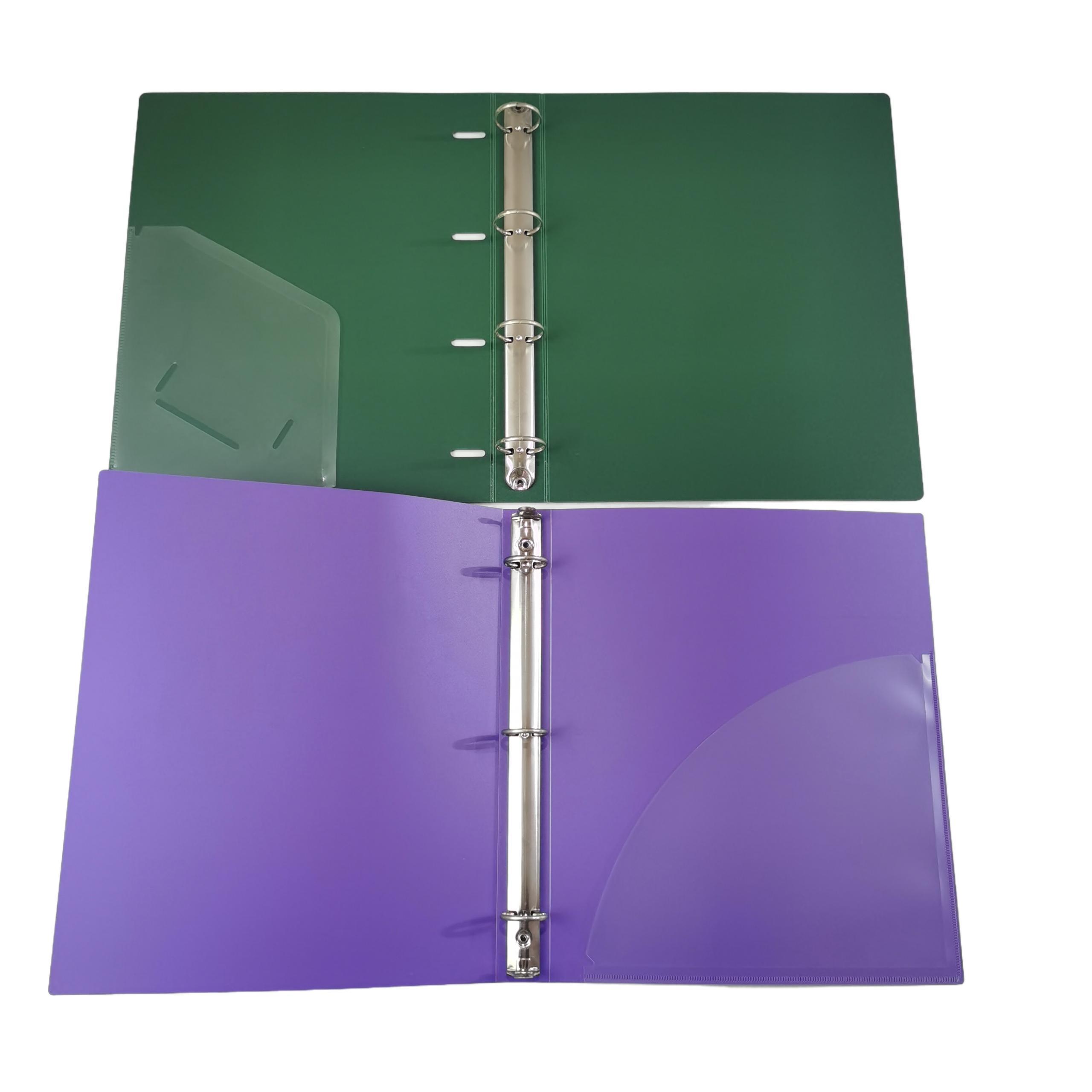 High Quality Custom A4 A6 Plastic Loose Leaf File Folder Wholesale A5 3 Ring Binder 1 Inch