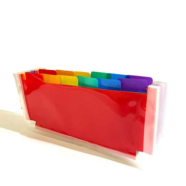 Waterproof PP Document Holder Expanding File Bag Inside Pages Colorful Inner School Supplies Paper Divider Expansion File Liner