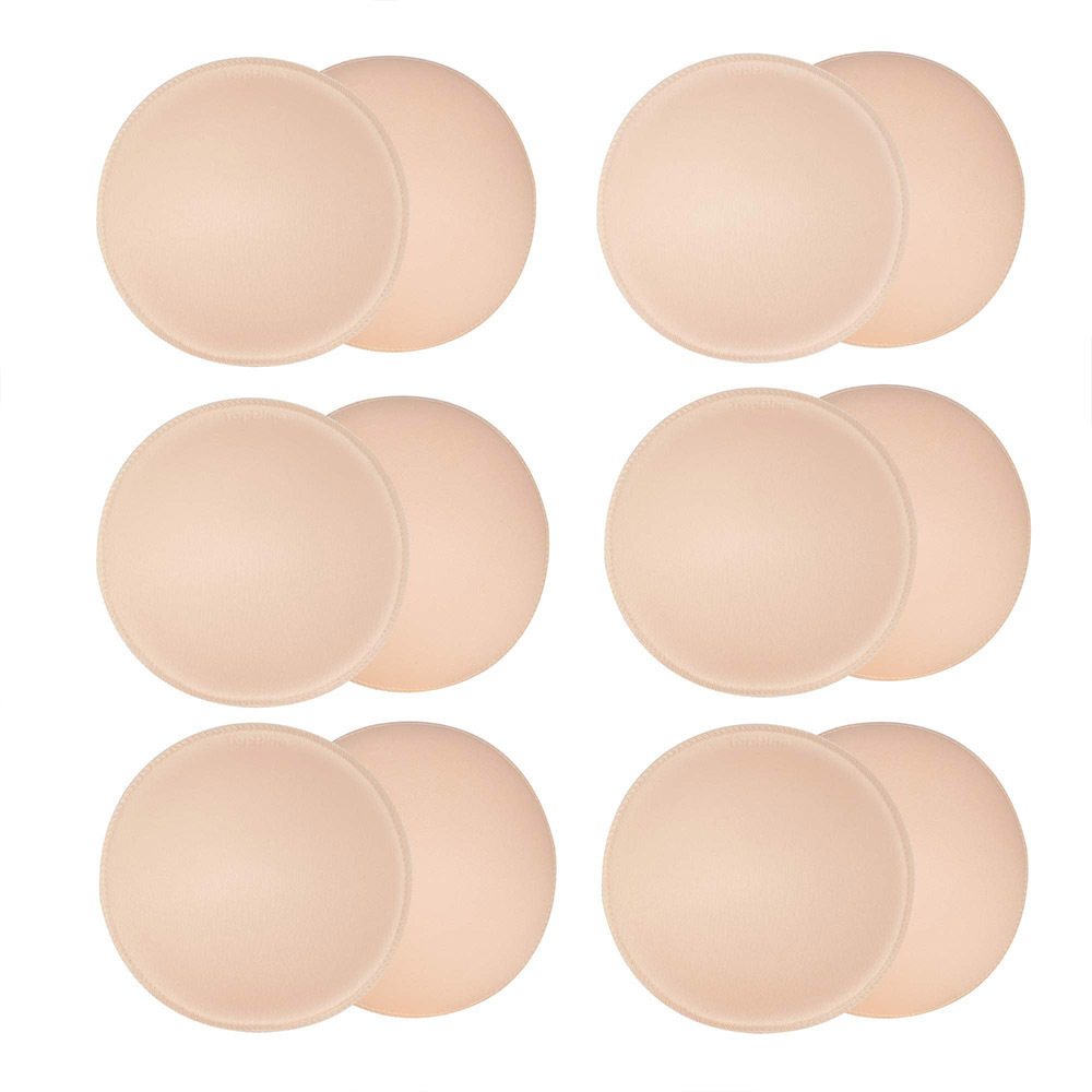 Round Bra Inserts Pads Removable and Washable Bra Cups Inserts for Bikinis Top Swimsuit Sport Bra