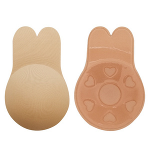 Rabbit Shape Push Up Lifting Invisible Bra Adhesive Silicone Bra Cup Nipple Pasties