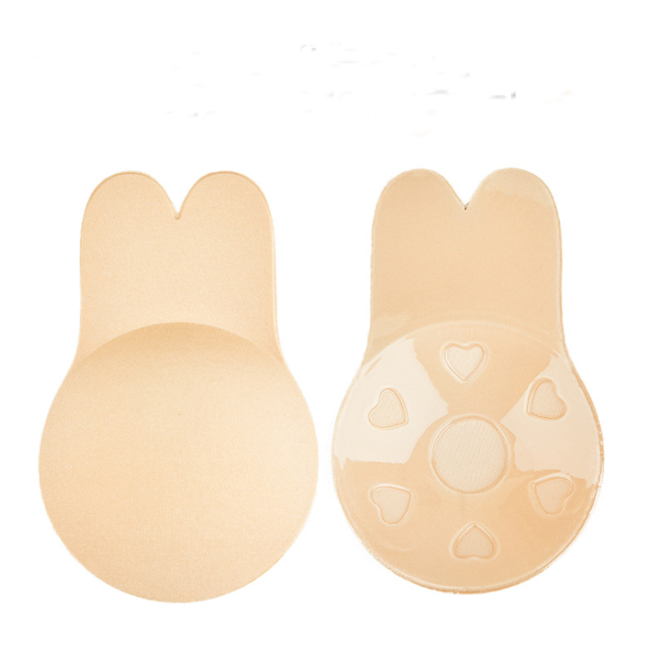 Rabbit Sticky Bras for Women Push Up Lifting Invisible Bra Adhesive Silicone Bra cup with Nipple Covers