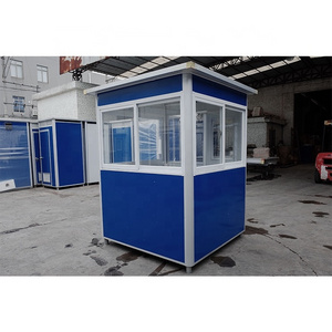 Good Quality Outdoor Portable Mobile Eps Sandwich Panel Security Guard Booth Sentry Kiosk