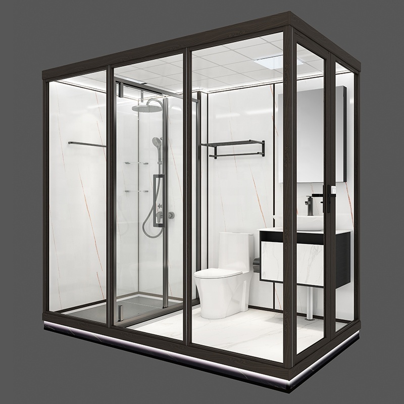 All In One Bathroom Unit Shower Prefabricated Modular Luxury Indoor Portable Complete Kit Bathroom Pod With Toilet