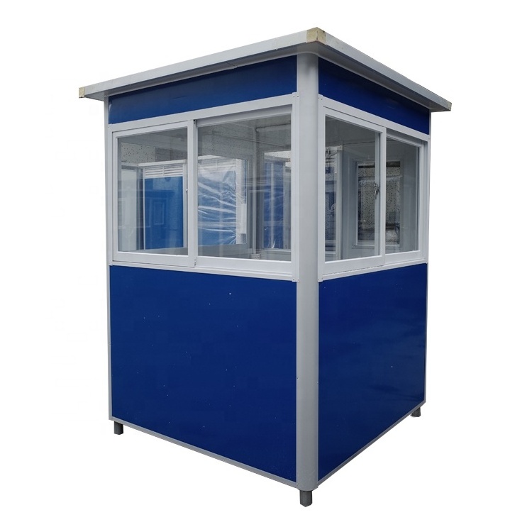 Good Quality Outdoor Portable Mobile Eps Sandwich Panel Security Guard Booth Sentry Kiosk