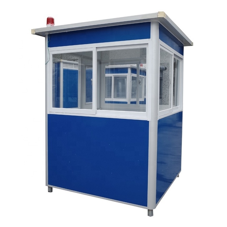 Good Quality Outdoor Portable Mobile Eps Sandwich Panel Security Guard Booth Sentry Kiosk