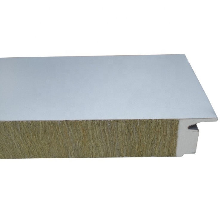 Double Side Corrugated Galvanized Steel Sheet Roof Wall Pu Eps Rock Wool Sandwich Panel