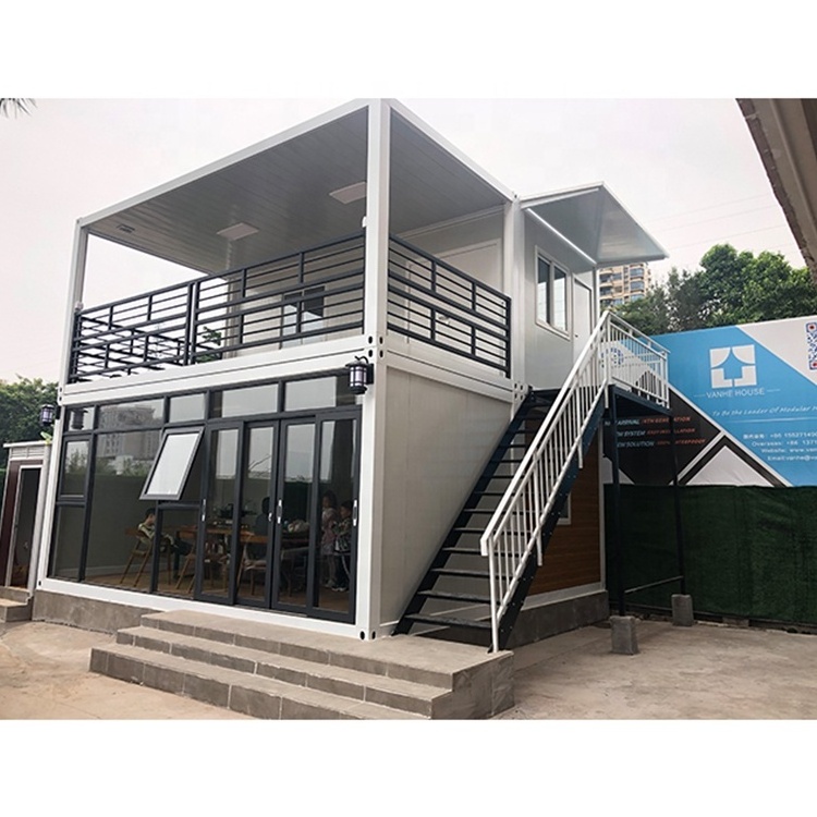 Factory Sales Hot Style Modular Bungalow Two Story Duplex 40 Foot Moisture Proof Bthroom Kitchen Container Houses With Toilet