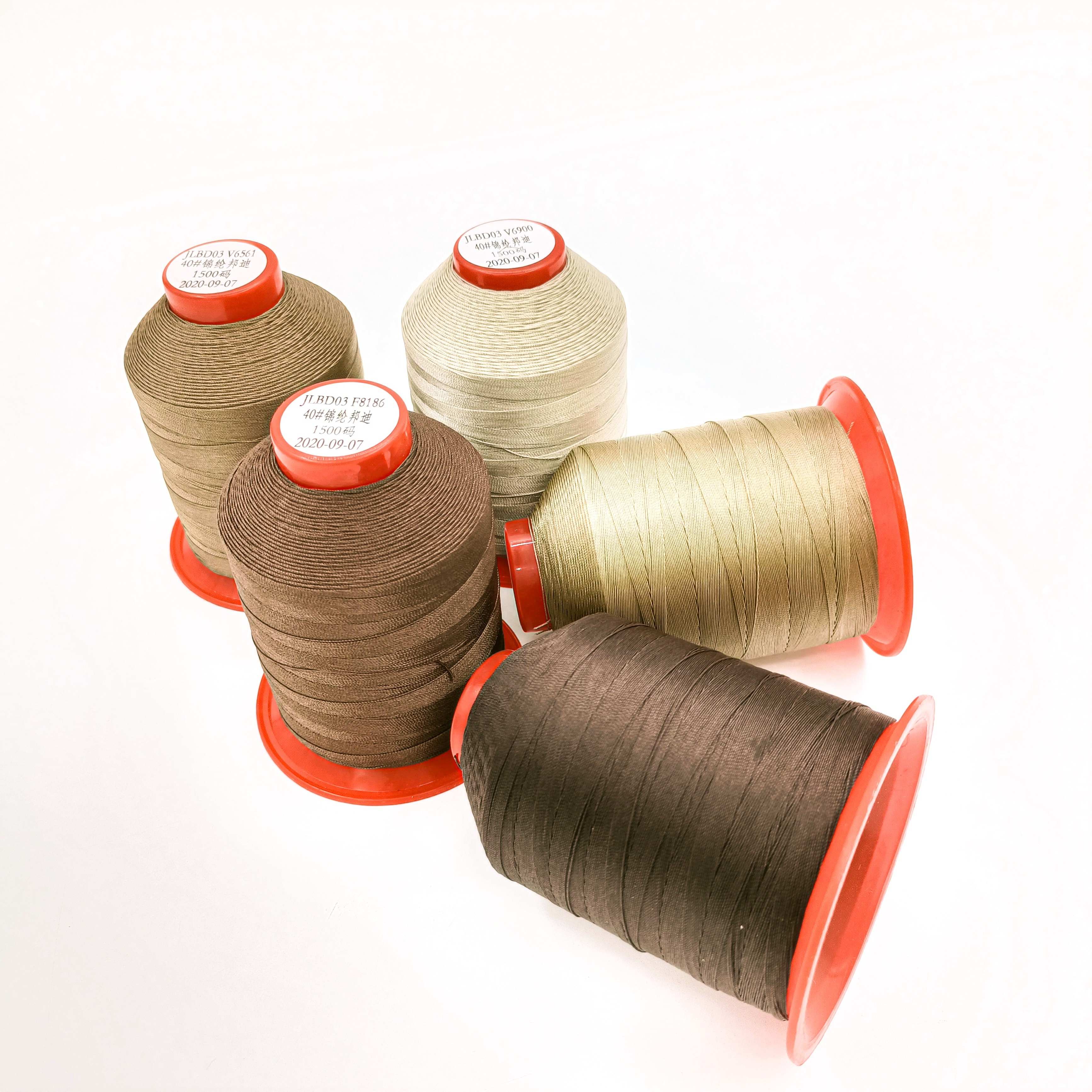 Nylon bonded thread high tenacity Nylon 66/nylon 6 inside/outside nylon bonded sewing thread for sewing in leather