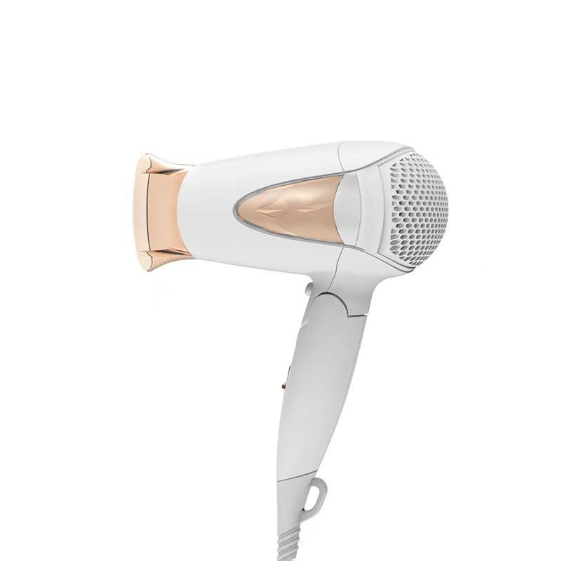 1400W Travel Hair Dryer with Folding Handle Quick Drying and Hot/Cold Buttons