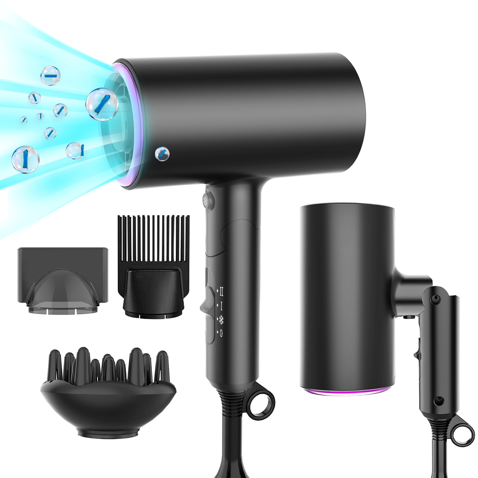 1800W Easy to carrying Portable High Power Salon Blow Dryer Hot And Cold Wind Hair Dryer Volumizer Hammer Dryer