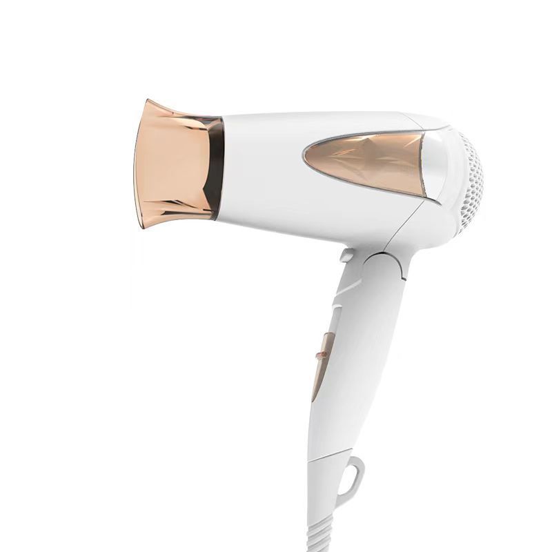 1400W Travel Hair Dryer with Folding Handle Quick Drying and Hot/Cold Buttons