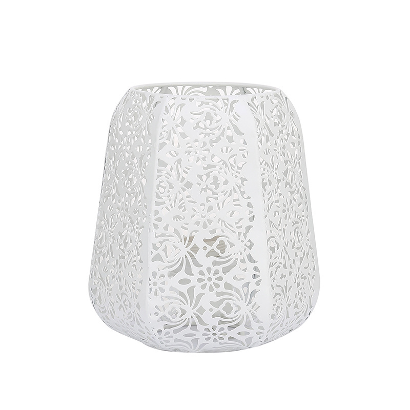 Flowers Garden Pattern Up Light Soft White Metal Table Lamp Bedside Lighting