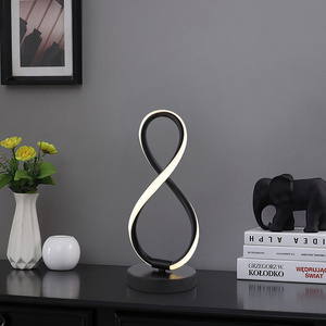 Wholesale modern simple switch type spiral bedside light LED reading lighting lamp decorative table lamp