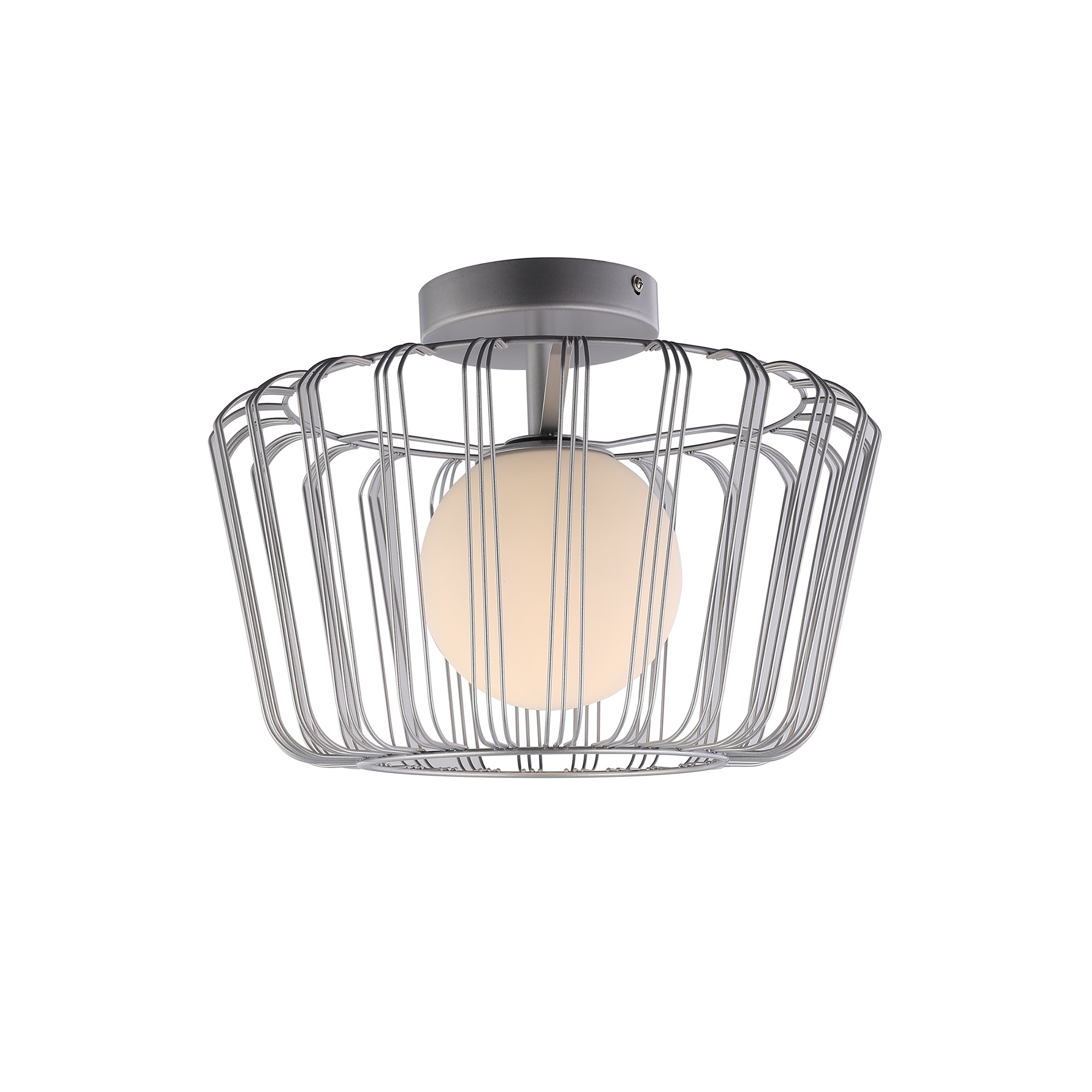 Modern simple unique Metal Industrial unique cage lampshade modern hanging ceiling light kitchen lighting fixtures