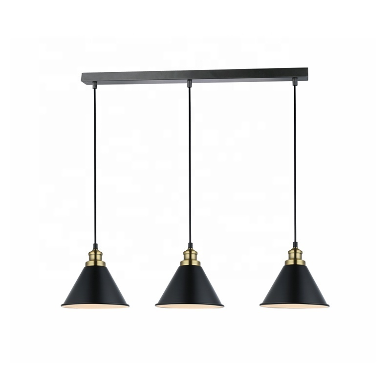 Decorative Hanging Industrial Ceiling Pendant Lamp Black Kitchen Farmhouse Iron Chandelier Lights Modern Nordic Pendant Light