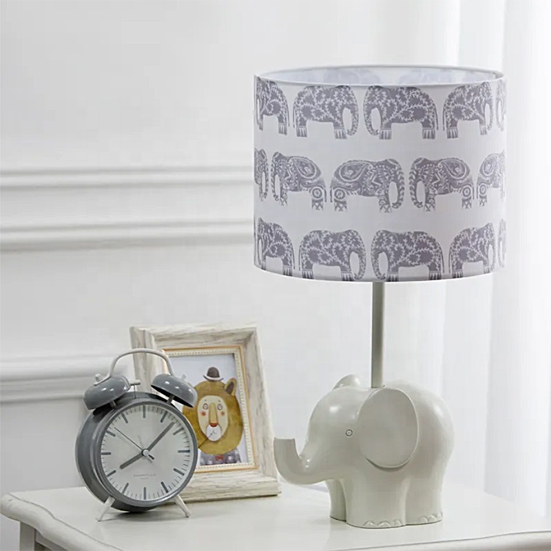 Cartoon Cute Children Lights E27 Elephant Resin Base Holder Bedside Table Night Lamp Bedroom kids lamp