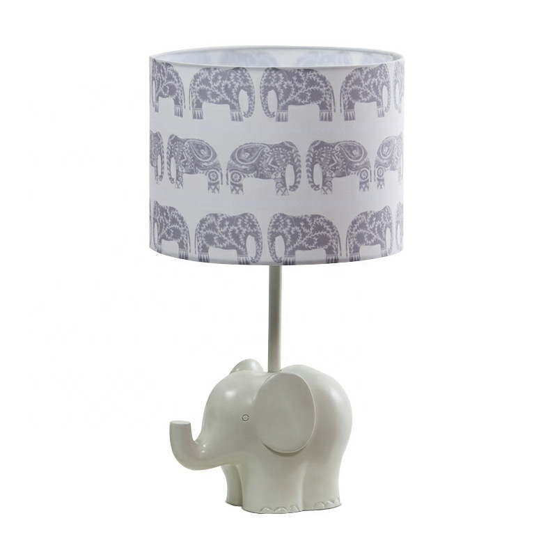 Cartoon Cute Children Lights E27 Elephant Resin Base Holder Bedside Table Night Lamp Bedroom kids lamp