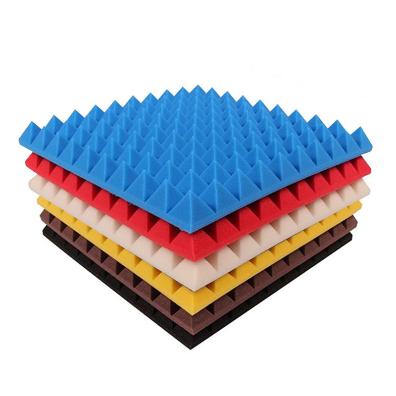 Yellow Acoustic Panel Wall Soundproof Pyramid Acoustic Foam Panels Sponge Pads