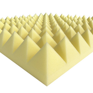 Yellow Acoustic Panel Wall Soundproof Pyramid Acoustic Foam Panels Sponge Pads