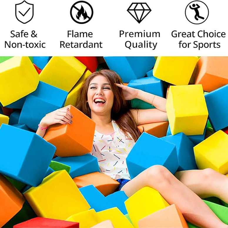 New Product Ideas 2024 Gymnastics Sponge Foam Cubes,Fire Proof Foam Pit Blocks For Trampoline