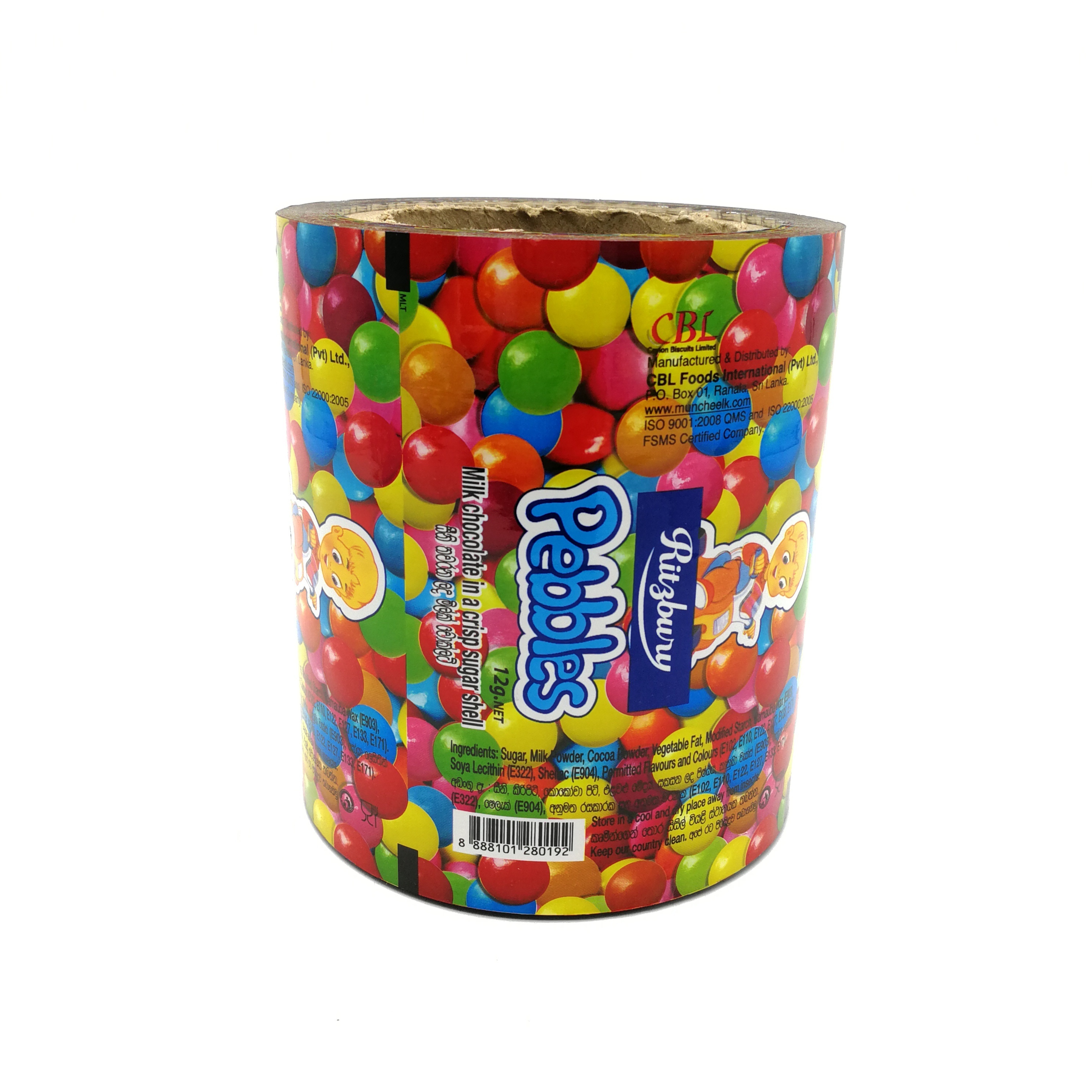 Laminated 9 Color Printed Automatic Packaging Roll Film for Candy cookie lollipop