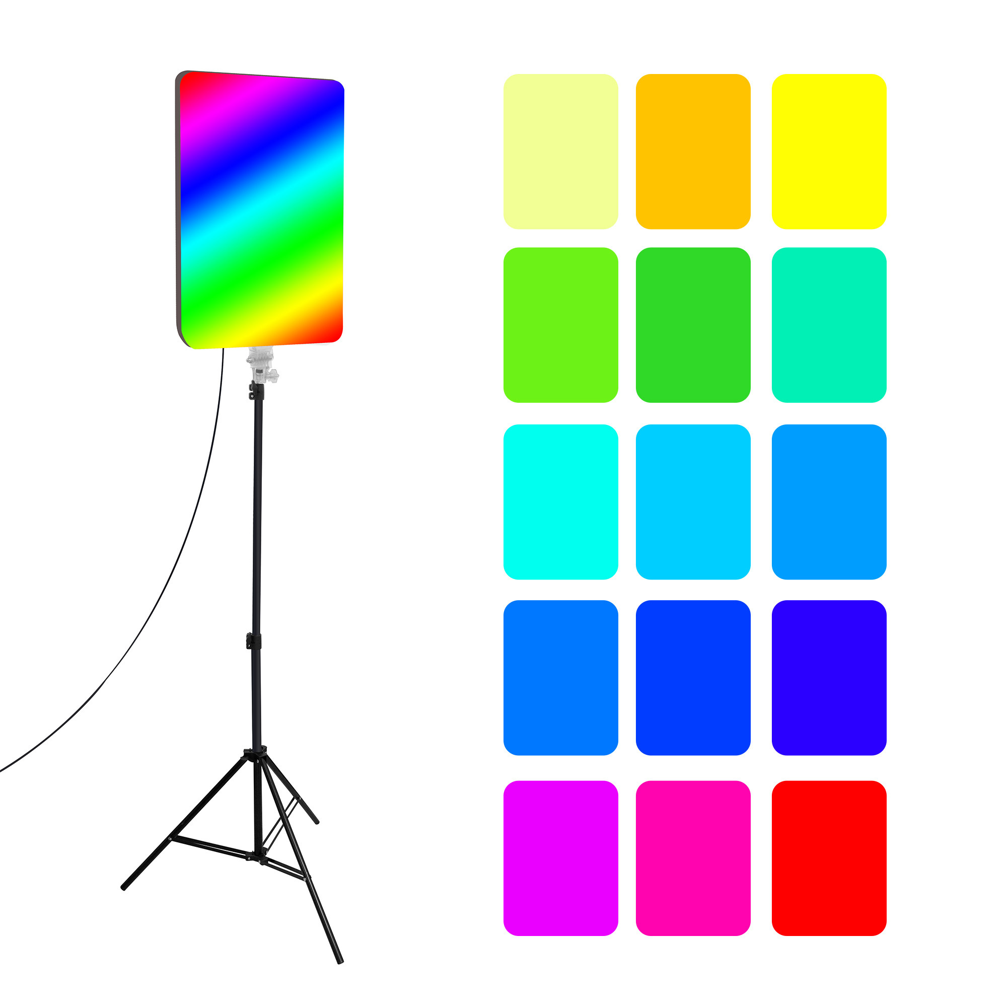 24 Inch RGB Led Video lamp Flat-panel Fill Lamp with Remote Control Light for Photography camera Lights Video Lights fill panel