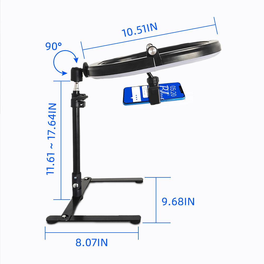 Best price10 Inch LED Lamp Overhead Shooting Ring Fill Light with tripod stand phone holder for Video Live selfie Photography