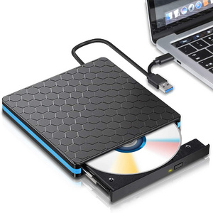 USB 3.0 External CD Drive Portable CD/Dvd +/-Rw Drive Slim DVD Rom Rewriter Burner For Laptop Desktop PC Optical Drive