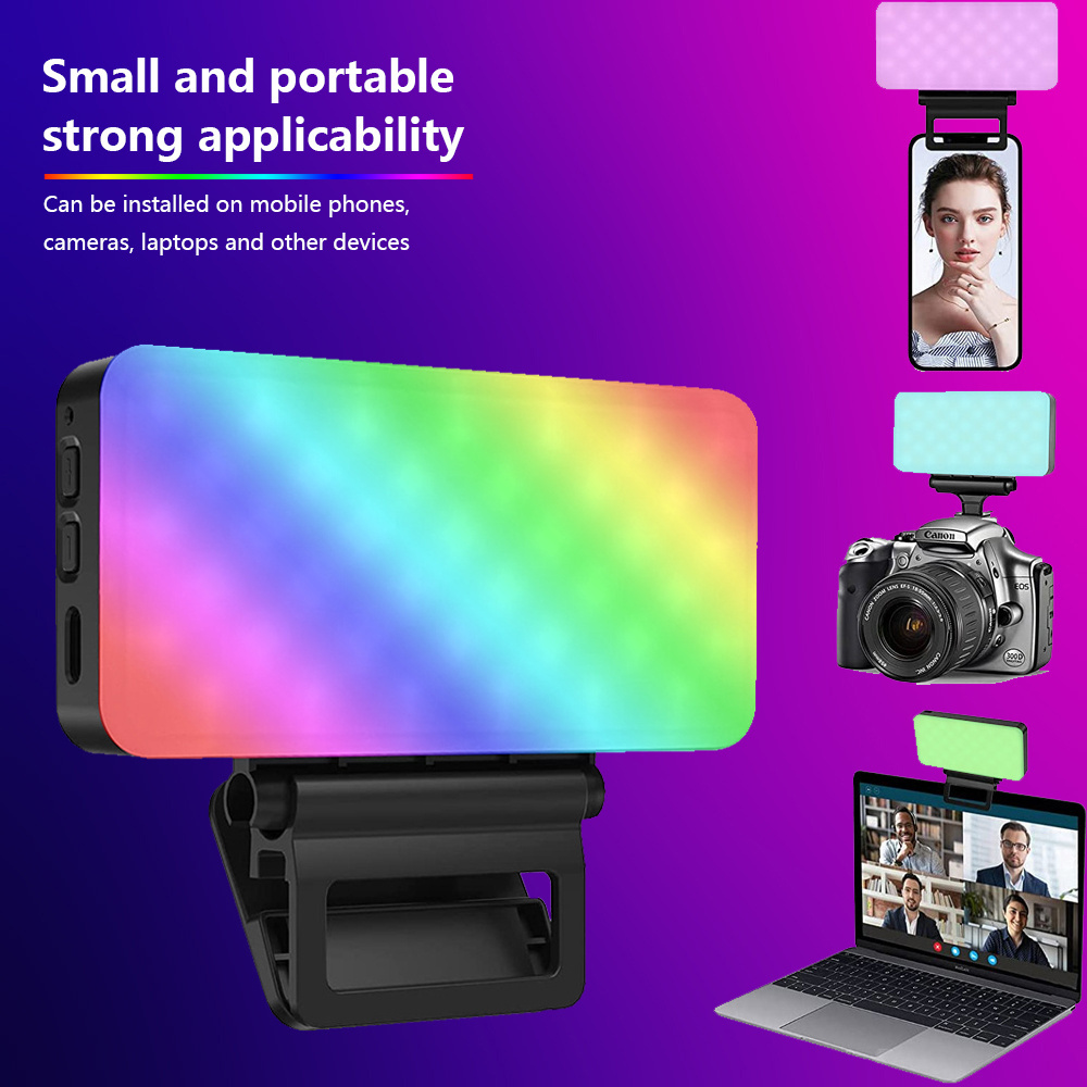 3000mAh Portable Vlogging Video Light suitable for mobile phone selfie fill-in RGB light short video recording LED ring light