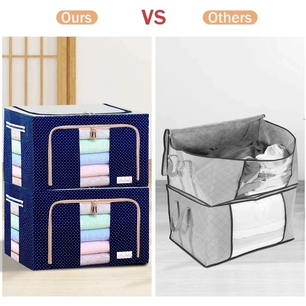 kids toy clothes storage box organizer with lid Customized home stackable cloth foldable storage box