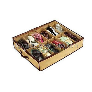 12 Pairs Shoes Organizer Holder Intake Under Bed Closet Storage Fabric Bag Box