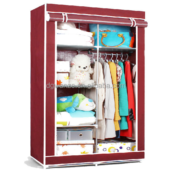 2015 Home Storage Folding Wardrobe/non-woven Fabric Bedroom Furniture Manufacturer Modern Retro Metal Bedroom Cabinet 3-5 Days