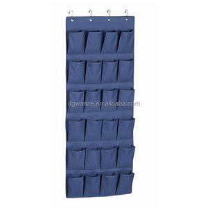 Space Saving Over the Door 24 Pockets Hanging Shoe Organizer - Canvas/Oxford Fabric