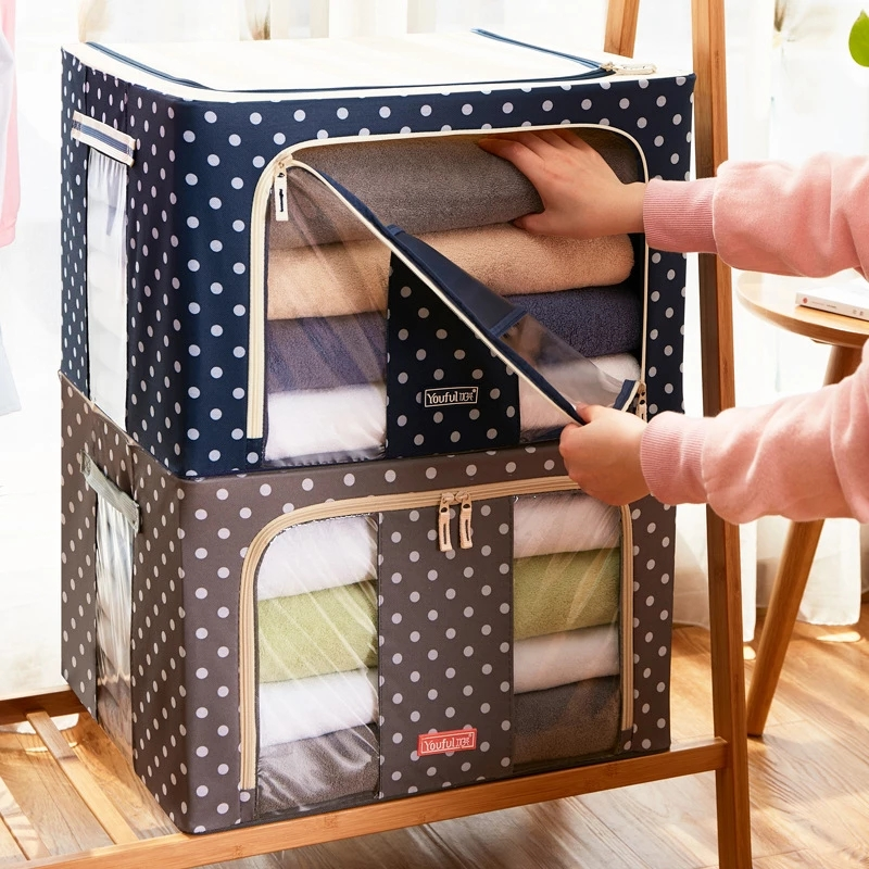 kids toy clothes storage box organizer with lid Customized home stackable cloth foldable storage box