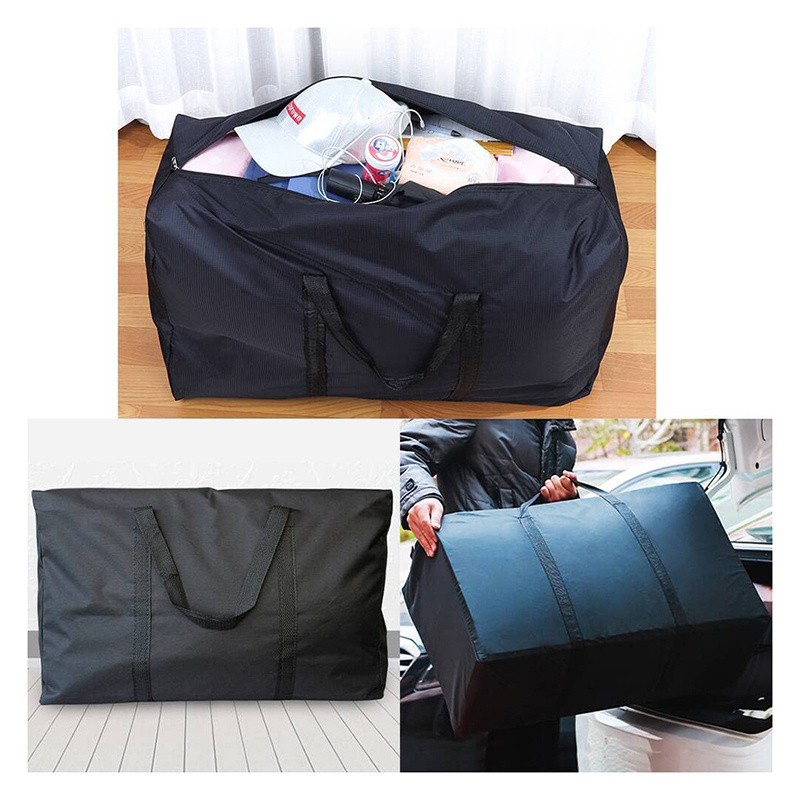 Big Size Polyester Portable Waterproof Reusable Hand Bag Outdoor Camping Quilt Clothes Shoes Ziplock Storage Bags Organizer Set