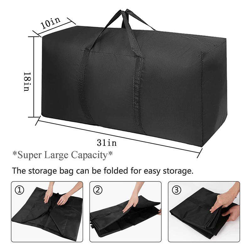 Big Size Polyester Portable Waterproof Reusable Hand Bag Outdoor Camping Quilt Clothes Shoes Ziplock Storage Bags Organizer Set