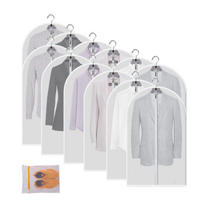 Clear Garment Suit Bags for Storage Hanging Dust-Proof Cover Bag with Zipper for Dress Closet Clothes Storage bag