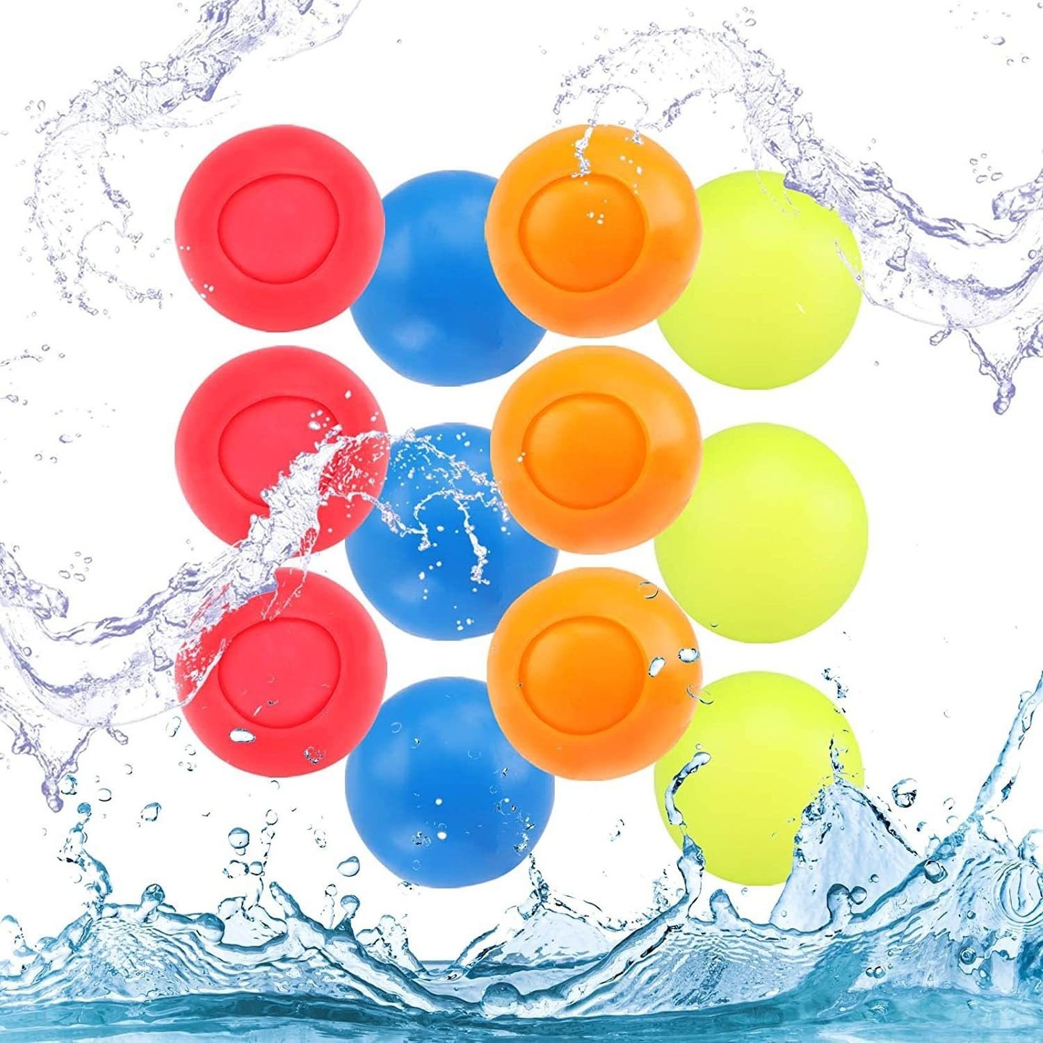 Summer Outdoor Toy Quick Easy Fill Self Sealing Refillable Water Ball Bomb Reusable Silicone Water Balloons