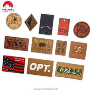 Customize Shape Dermis PU Patch Garment Labels Soft Genuine Sew on Leather Patches for Jeans Hat