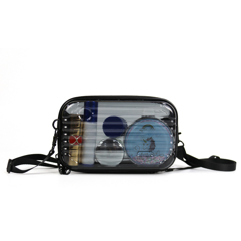 Hard Shell Travel Cosmetic Waterproof Makeup Handy Bag with Logo Dual Use Luggage Suitcase Handbag Mini Crossbody Suitcase