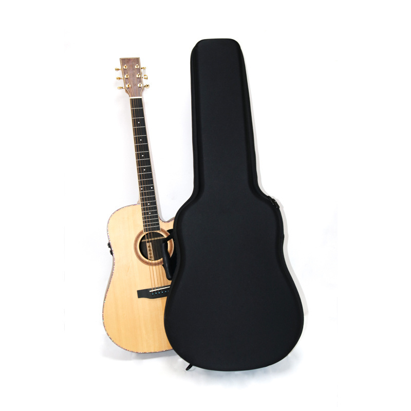 Customized Portable Musical Instrument Performance Acoustic Guitar Case Hard Bag Zipper EVA Electric Guitar Case