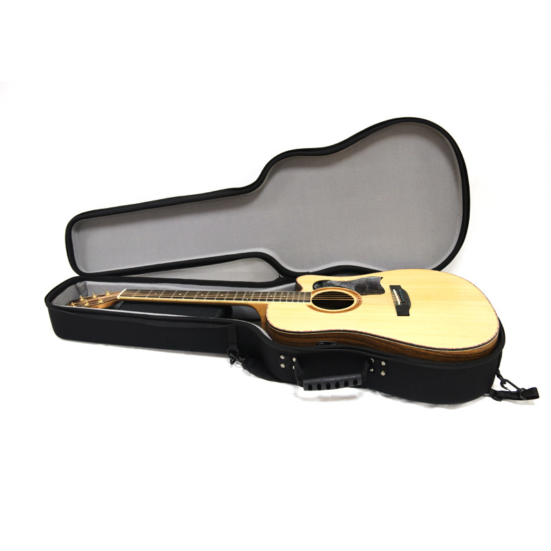 Customized Portable Musical Instrument Performance Acoustic Guitar Case Hard Bag Zipper EVA Electric Guitar Case