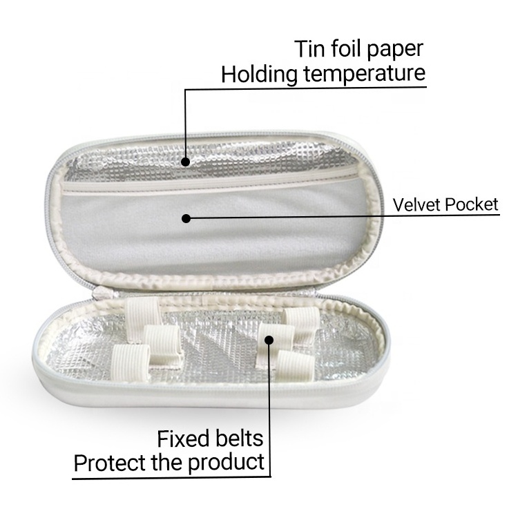 Portable Medical Cooling Diabetes Carrying Case Isothermal Insulin Pen Travel Cooler Case For Epipen Needle Silver