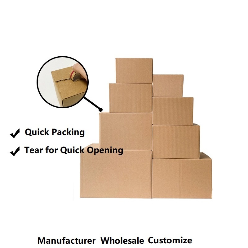 custom logo auto lock bottom zipper shipping box zip auto closing ziplock carton box corrugated cardboard box